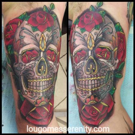 Tattoos - Guilded sugar skull - 131539